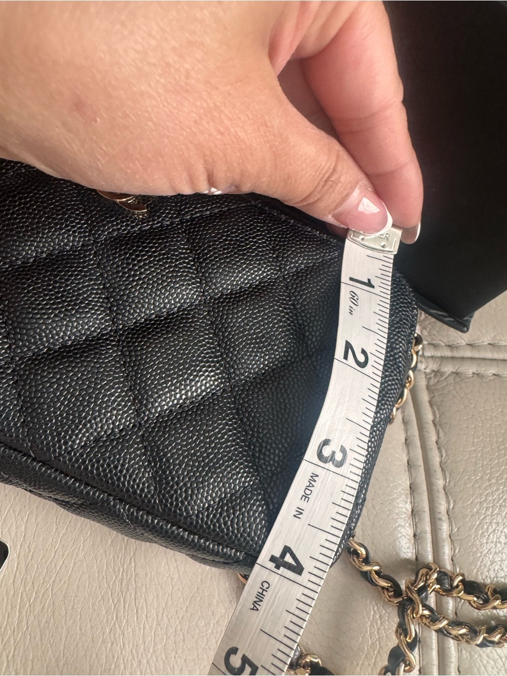 CHANEL Black Quilted Leather Clutch/Wallet on Chain with Gold-Tone Hardware - Picture 14 of 16